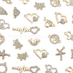 30 шт. 12 стиля сплава хрустальные стразы звенья/соединители&nbsp;FIND-FS0004-39
