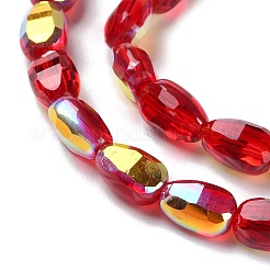 Прозрачные стеклянные бусины гальваническим пряди&nbsp;GLAA-Q099-F01-M02