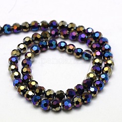 Стеклянные бусины с гальваническим покрытием &nbsp;EGLA-J042-8mm-AB01