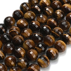 Природных тигровый глаз бисер нитей&nbsp;G-L642-F01-12mm