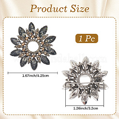 Броши со стразами из цветочного сплава для рюкзака&nbsp;JEWB-WH20011-02B