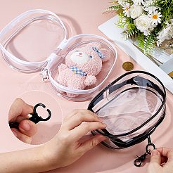 2 шт. 2-цветные прозрачные пластиковые пакеты для хранения на молнии&nbsp;ABAG-FH0001-16A