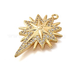 Латунные микропаве прозрачные подвески с фианитом&nbsp;X-KK-U065-13G