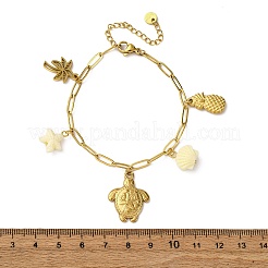 Браслеты с подвесками из нержавеющей стали 304&nbsp;BJEW-L708-06G