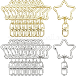 20 шт. двухцветные поворотные застежки из цинкового сплава&nbsp;FIND-SP0004-18