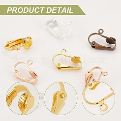 40шт 4 цвета латунные клипсы для серег&nbsp;KK-AR0004-20