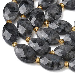 Натуральные нити бус из ларвикита&nbsp;G-A295-A03-01