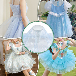 Полиэстеровая сетчатая ткань с рисунком в виде сердца&nbsp;DIY-WH0591-146B