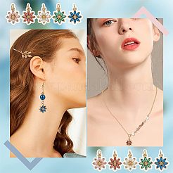 10 шт. подвески из латуни с микропаве из кубического циркония в 5 цветах&nbsp;ZIRC-HY0001-03