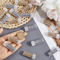 80 г 2 цвета 12/0 гальванических стеклянных бусины&nbsp;SEED-SC0001-52