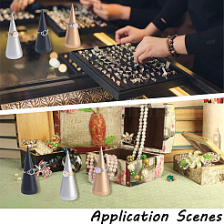 2 шт. 2-х стилевые подставки для колец из сплава&nbsp;RDIS-BBC0001-01G