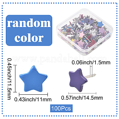 100 шт. железные канцелярские кнопки&nbsp;AJEW-SP0003-98B