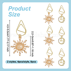 8 шт. 2 металлических скрепки для бумаги&nbsp;AJEW-OC00035