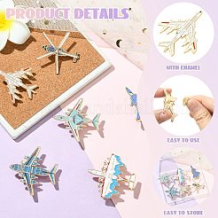 6 шт. 6 эмалевых значка в виде самолета&nbsp;JEWB-CJ0002-99