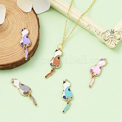 5 шт. 5 цвета экологически чистые подвески из сплава с эмалью&nbsp;ENAM-YW0003-57