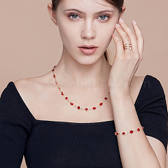 Наборы для самостоятельного изготовления наборов украшений из латуни со стразами&nbsp;DIY-OC0014-15D