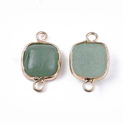 Соединители звеньев натурального зеленого авантюрина&nbsp;G-S344-69C