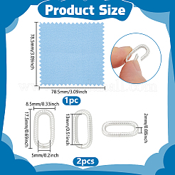 2 шт. 925 кольца-пружинки из стерлингового серебра&nbsp;STER-UN0001-97