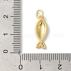 Подвески из латуни с покрытием из прозрачного кубического циркония&nbsp;KK-Z056-33G-01