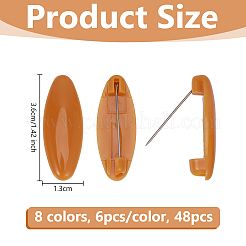 48 шт. броши из смоляной булавки&nbsp;JEWB-OC0001-11C