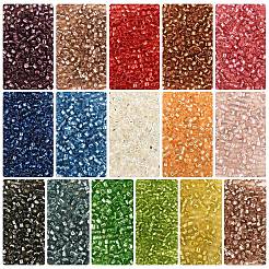 80 г 16-х цветных цилиндрических бусин&nbsp;SEED-YW0003-13