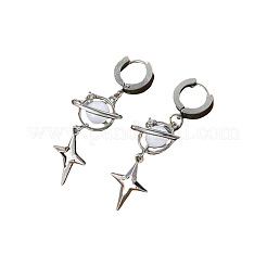 Серьги-кольца из акрила и сплава&nbsp;FS-WG48066-01