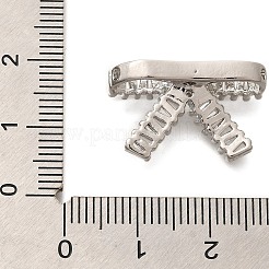Стойка покрытие латунь прозрачный кубический цирконий бант соединительные подвески&nbsp;KK-H508-24P