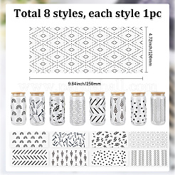 8 шт. 8 стиля ПВХ пластиковые водонепроницаемые декоративные наклейки этикетки&nbsp;DIY-SP0004-93A