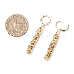 2 пара двухцветных серег-колец из латуни&nbsp;EJEW-JE06637