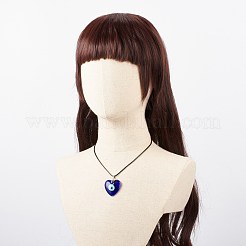 Синее колье лэмпворк с кулоном 