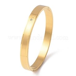 Женские браслеты из нержавеющей стали 304 с микропаве из прозрачных кубических цирконий&nbsp;BJEW-B161-04G