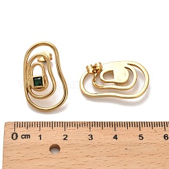 Серьги-гвоздики из нержавеющей стали 304 со стразами&nbsp;EJEW-P316-14G