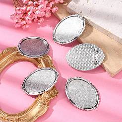 Овальные тибетском стиле сеттинги брошь кабошон&nbsp;TIBE-S172-AS-NR