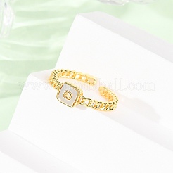 Латунные кольца-манжеты с открытой оболочкой для женщин&nbsp;RJEW-K309-38G