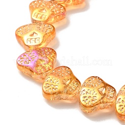 Прозрачные стеклянные бусины гальваническим пряди&nbsp;EGLA-F158-HR01