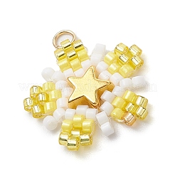 Подвески-звезды из стеклянных бусин&nbsp;PALLOY-MZ00641-02