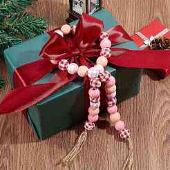 Расписные бусы из натурального дерева&nbsp;WOOD-SZ0001-10