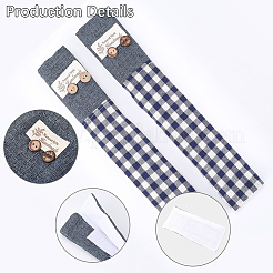 Накладки на ручки холодильника из поликоттона с узором «тартан»&nbsp;AJEW-WH20042-71D