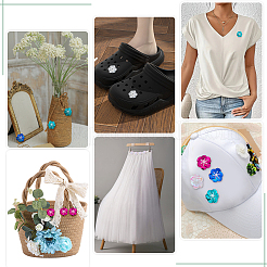 100 шт. 10-х цветные пластиковые цветочные пайетки и бусины для одежды&nbsp;FIND-ME0002-07