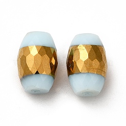 Непрозрачные гальванические стеклянные бусины&nbsp;EGLA-H003-02G-02