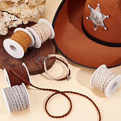 30м 6-цветный 3-слойный плетеный шнур из искусственной замши&nbsp;LW-PH0002-34