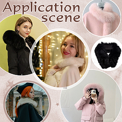 1 шт. воротник из искусственного меха лисы&nbsp;AJEW-PH0007-44A