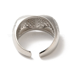 Открытые манжеты из латуни с цирконием для женщин&nbsp;RJEW-M169-05P