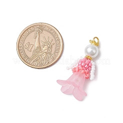 Подвески в виде цветка из стеклянного бисера&nbsp;PALLOY-MZ00686