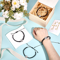 40 шт. браслеты из плетеных бусин из сплава&nbsp;BJEW-GO0001-22B