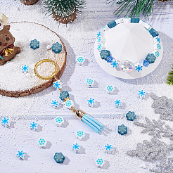 330шт 3 стиля новогодняя тема ручной работы бусины из полимерной глины&nbsp;CLAY-NB0001-74