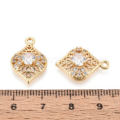 Подвески из латуни с прозрачным фианитом&nbsp;KK-T077-39G