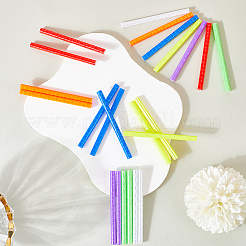 70 шт. 7-цветные светоотражатели для спиц велосипеда из АБС-пластика&nbsp;AJEW-SP0003-40