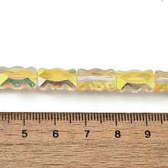 Стеклянные бусины с гальваническим покрытием &nbsp;EGLA-L045-F-HP02