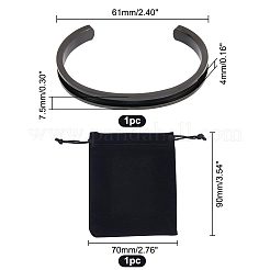 1 шт. браслеты из нержавеющей стали 304 с рифлением&nbsp;FIND-UN0043-39EB